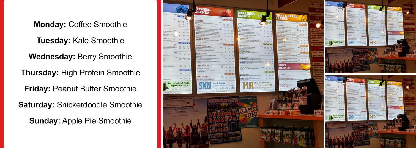 Smoothie King Menu