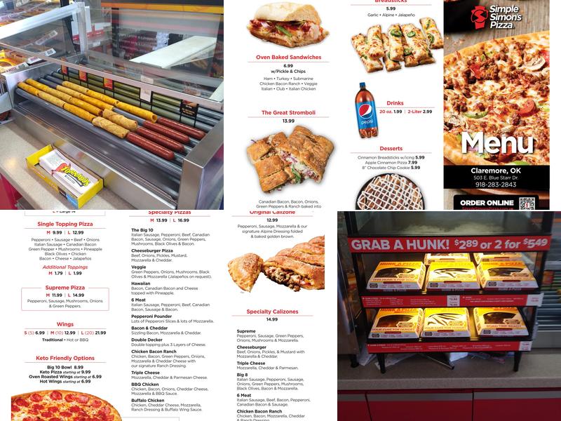 Simple Simon's Pizza (QnE) Menu