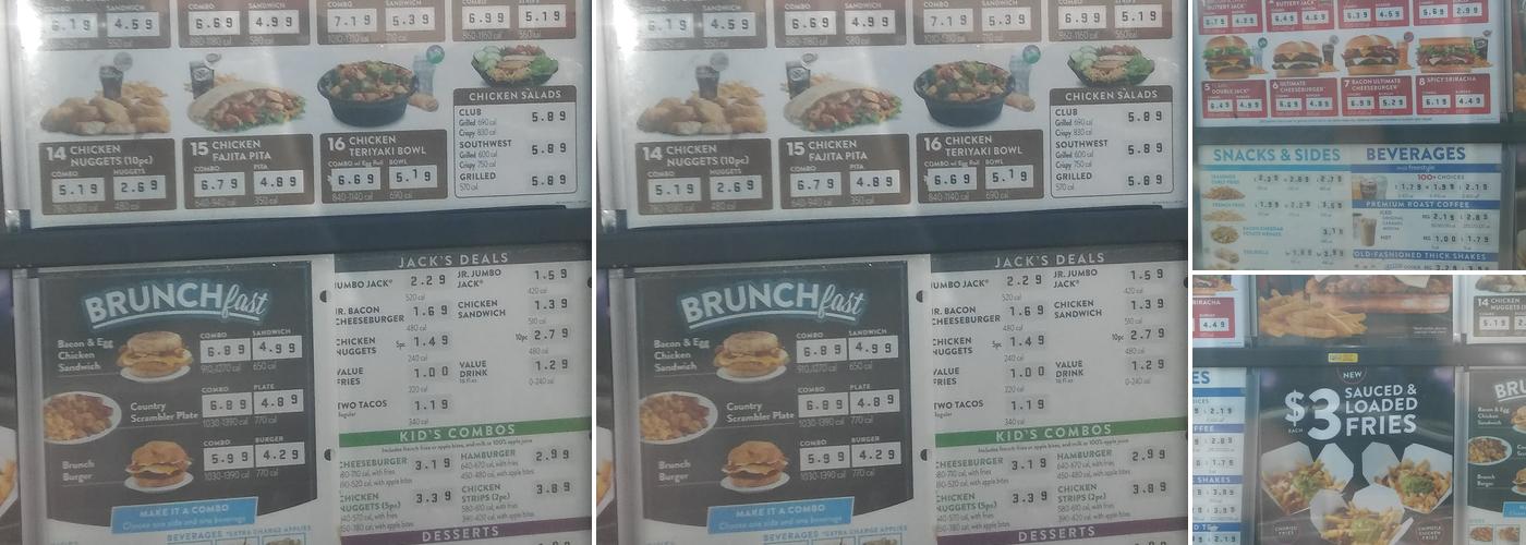 Jack In The Box Menu