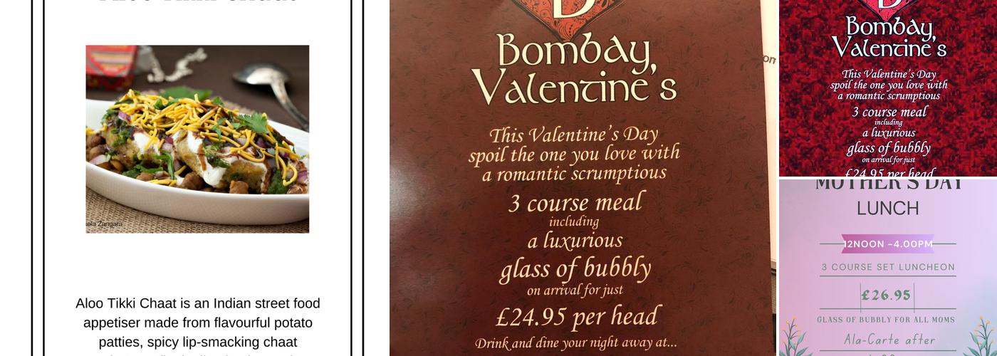 Bombay Bridgford Menu