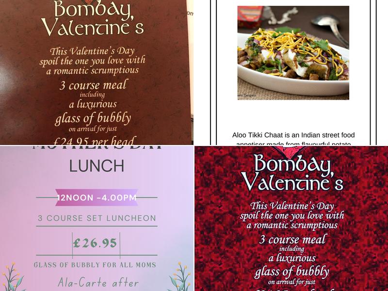 Bombay Bridgford Menu