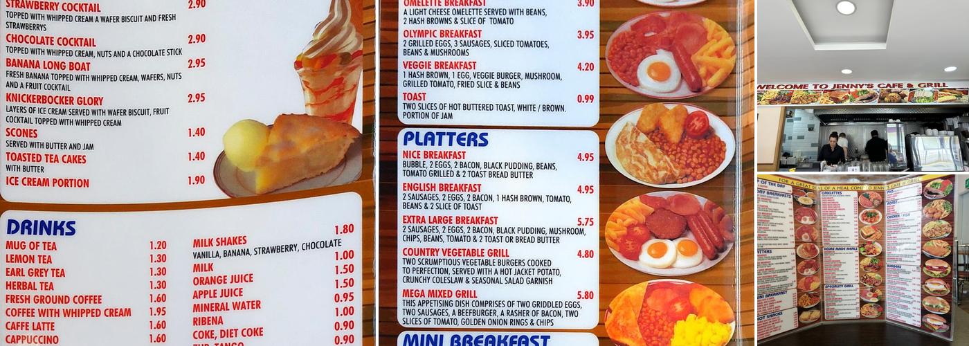Jennys Cafe & Grill Menu