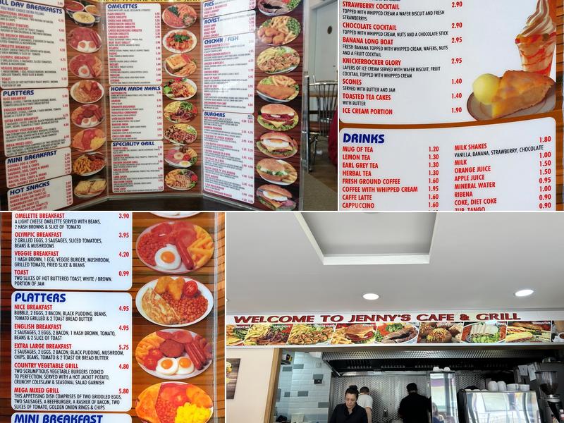 Jennys Cafe & Grill Menu