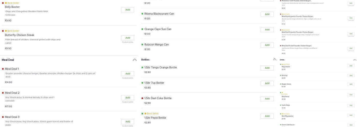 Topkapi Worksop Menu