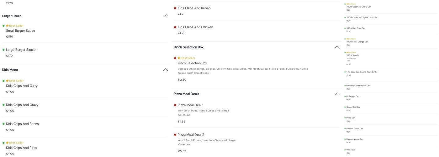 Mapperley Fryer Menu