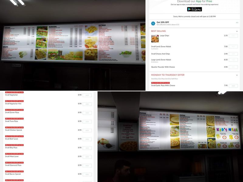 Irthlingborough Kebab and Pizza Menu
