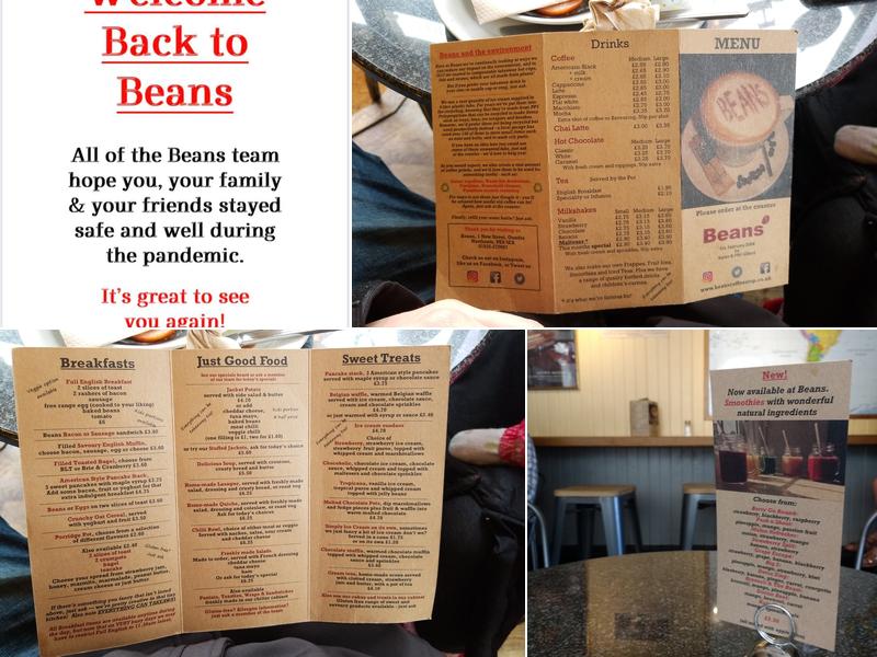 Beans Coffee Stop Menu