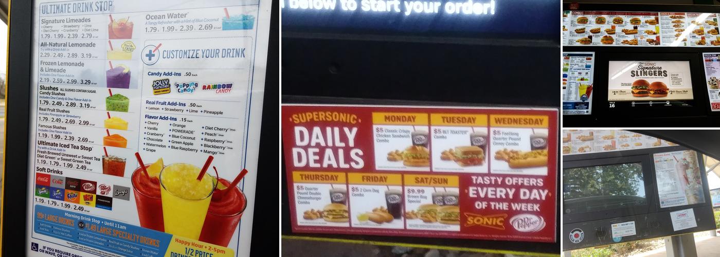 Sonic Drive-In Menu
