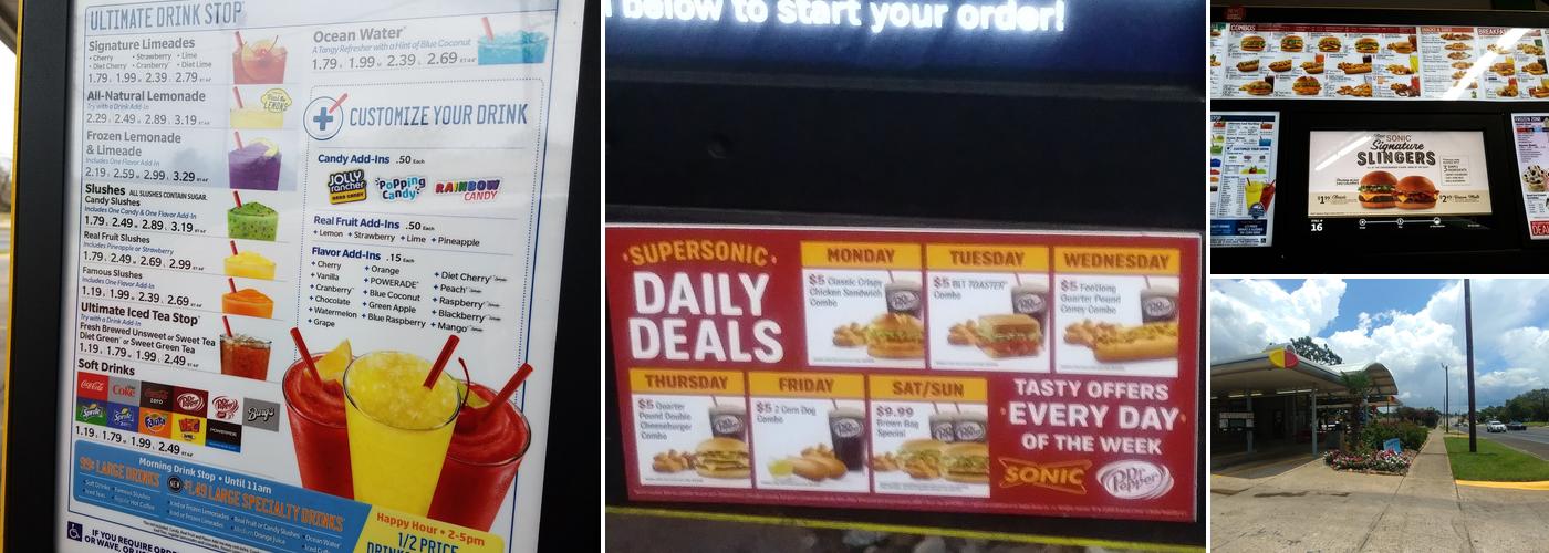 Sonic Drive-In Menu