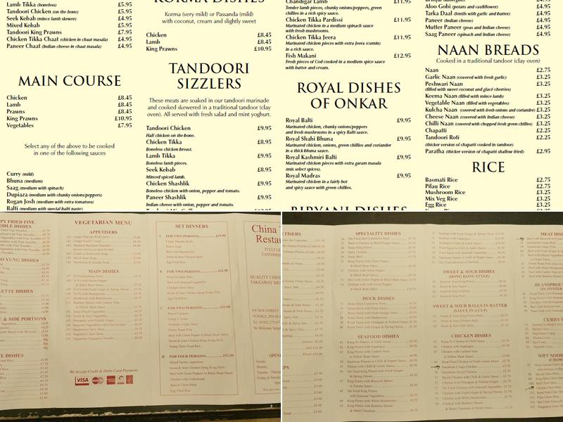 China Town Restaurant Menu