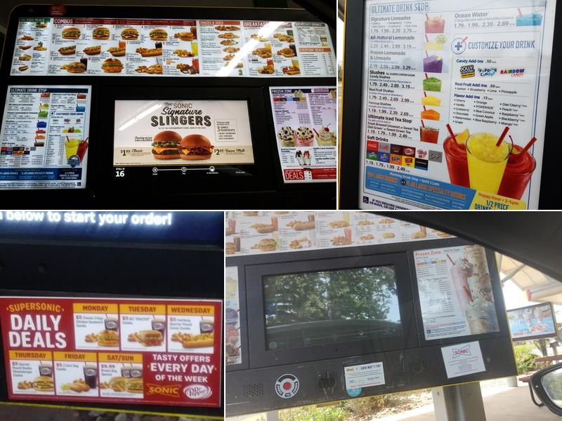 Sonic Drive-In Menu