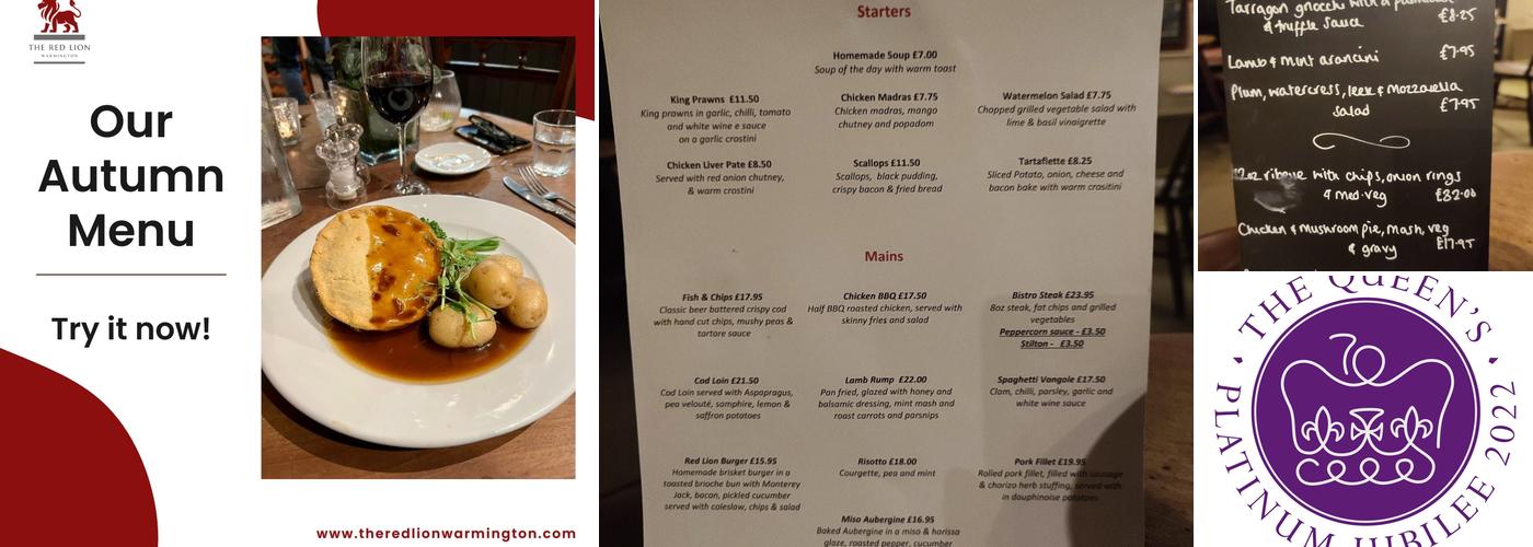 The Red Lion Menu