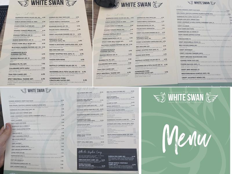 The White Swan Menu