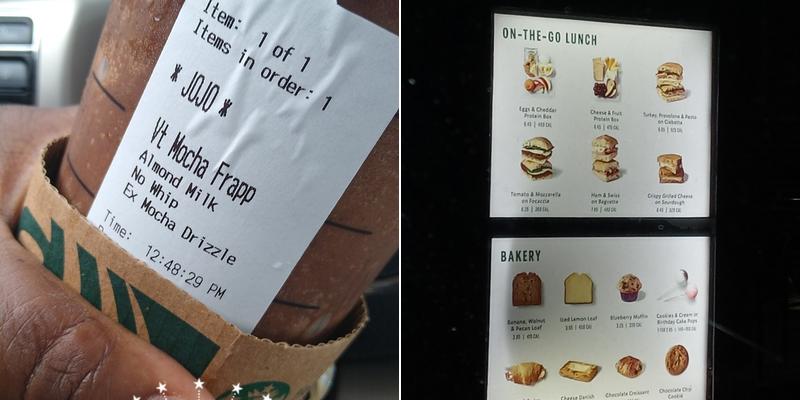 Starbucks Menu