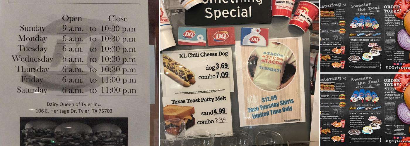 Dairy Queen Menu