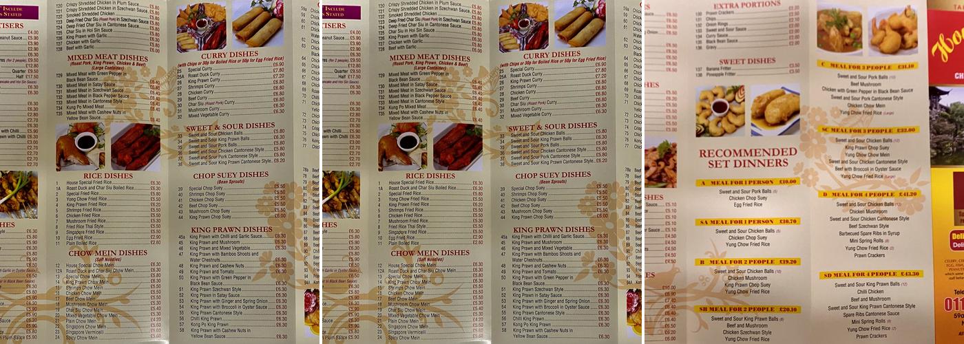 Hong Chow Menu