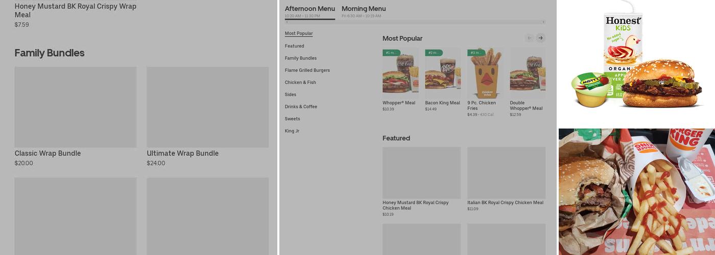 Burger King Menu
