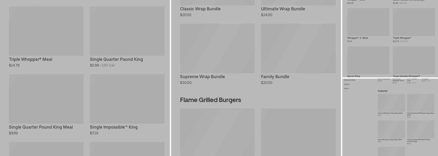 Burger King Menu