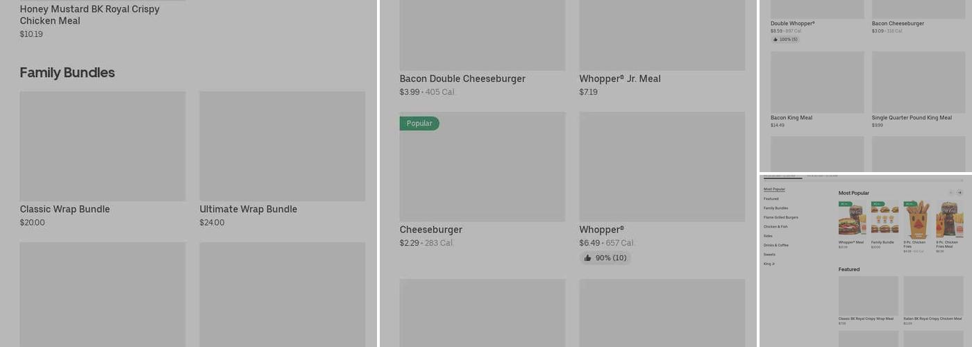 Burger King Menu