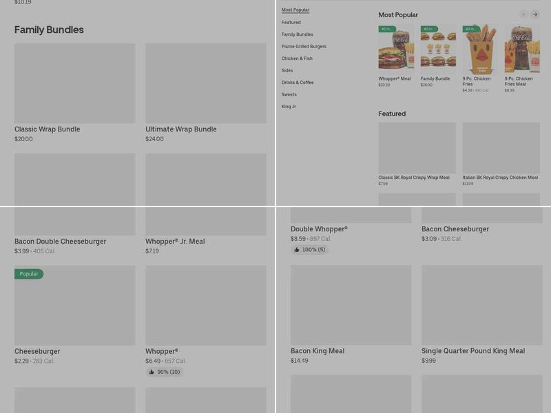 Burger King Menu