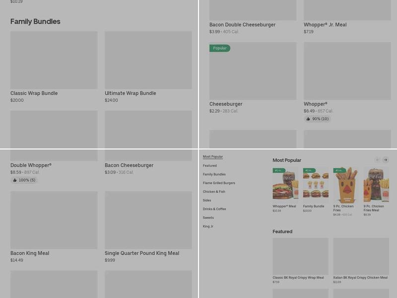 Burger King Menu