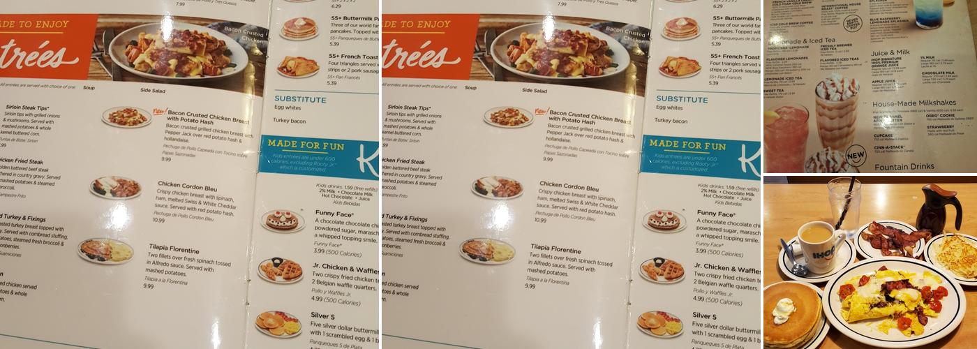 IHOP Menu