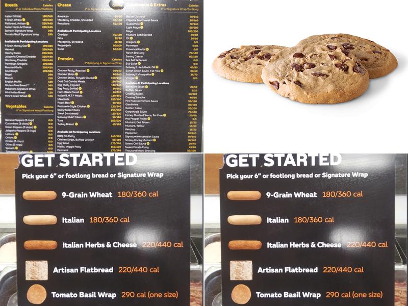 Subway Menu