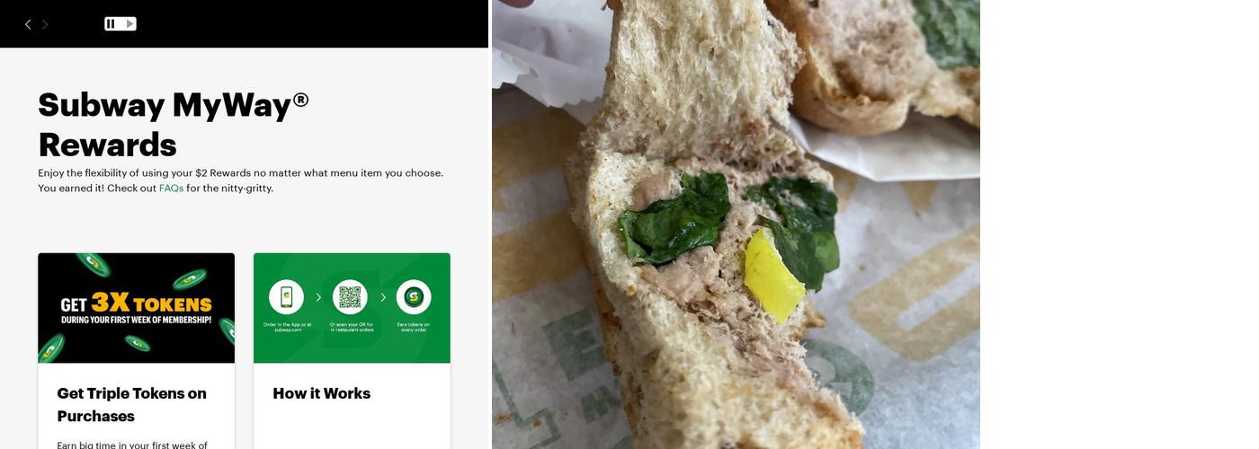 Subway Menu