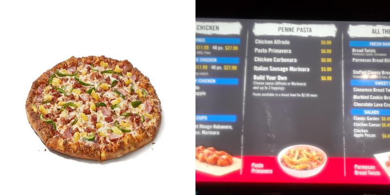 Domino's Pizza Menu