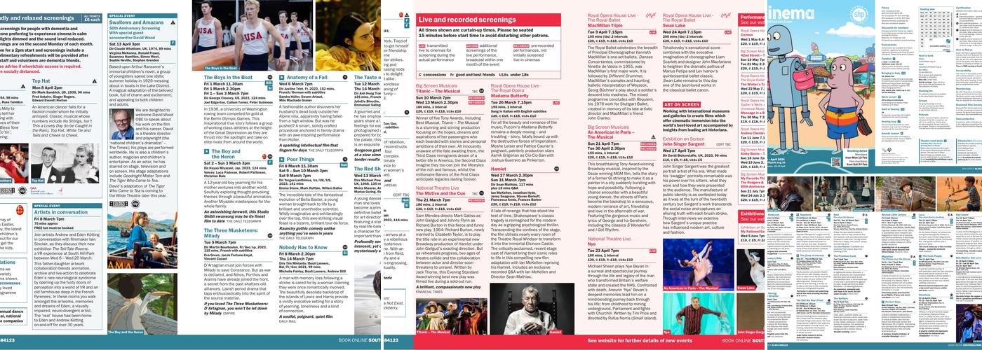 South Hill Park Arts Centre Menu