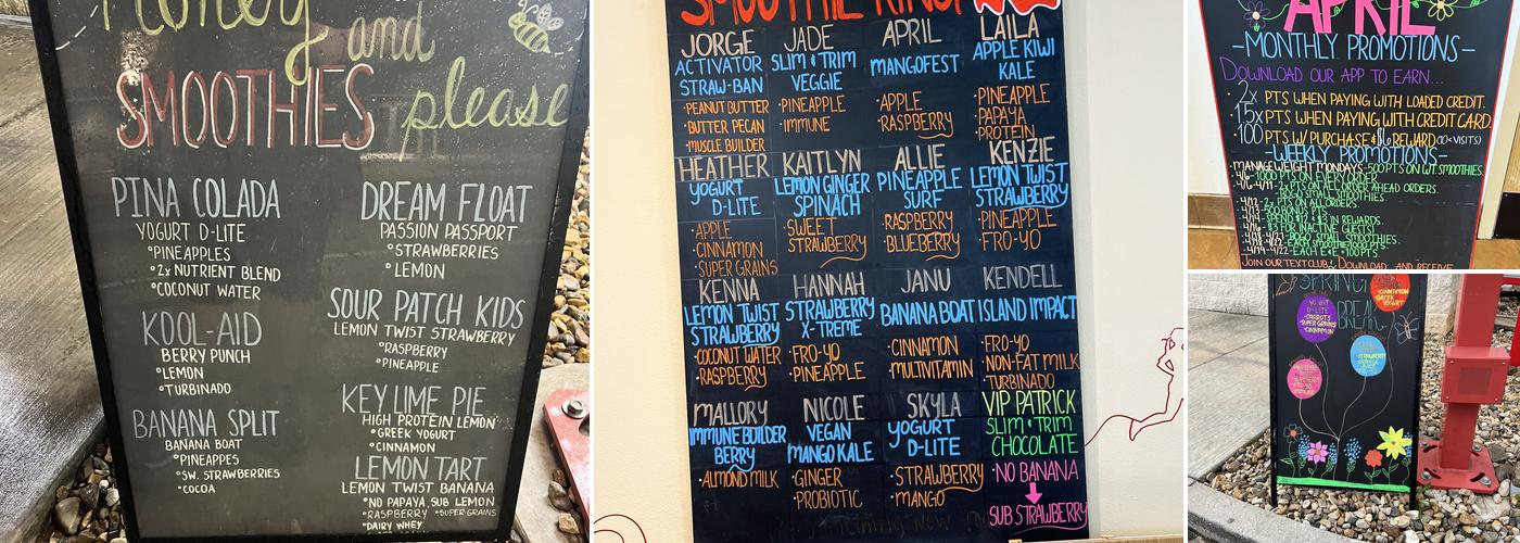 Smoothie King Menu