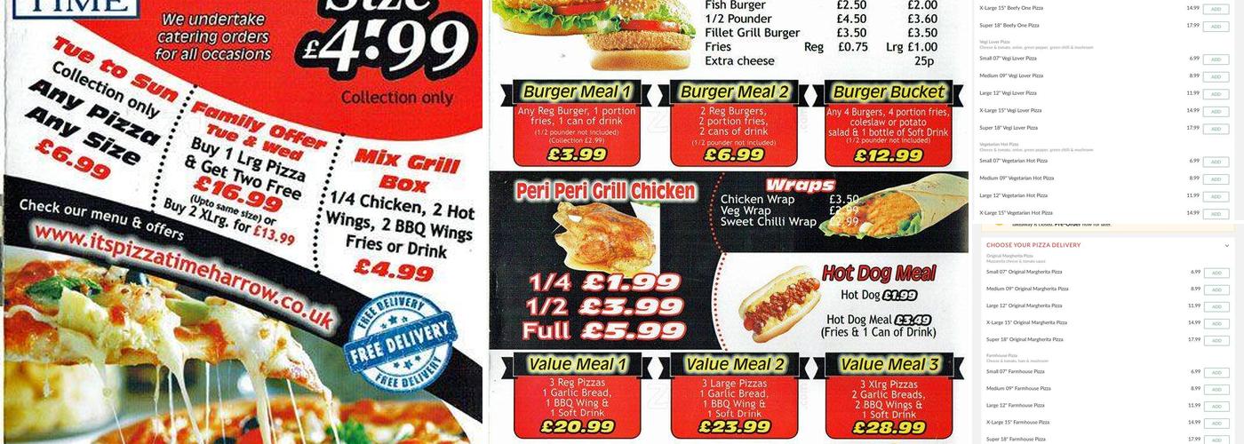 It's Pizza Time Ltd Menu