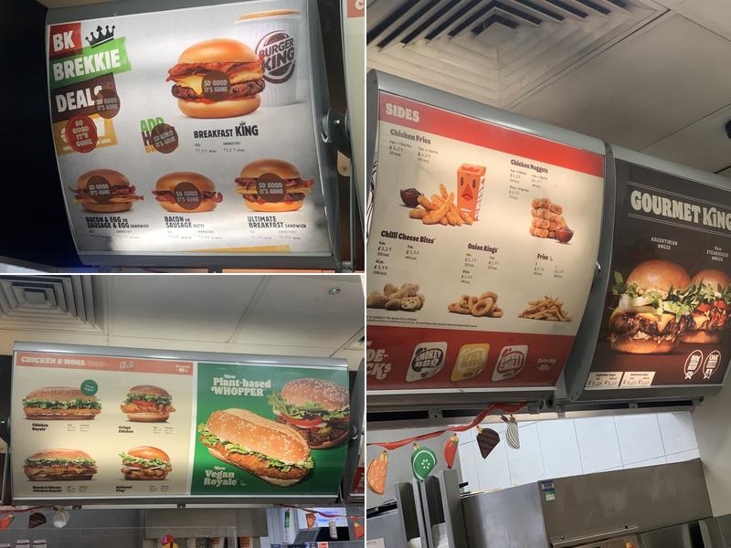 Burger King Menu