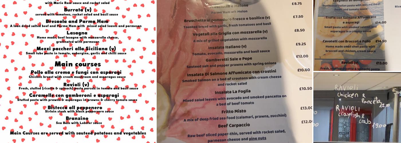 La Foglia - Italian Restaurant Menu