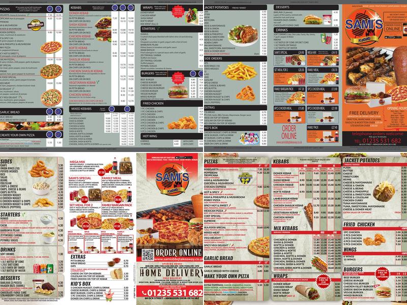 Sami's BBQ Takeaway Menu