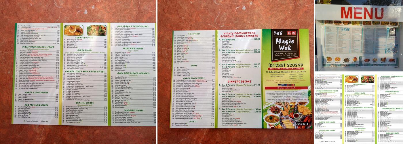The Magic Wok Menu