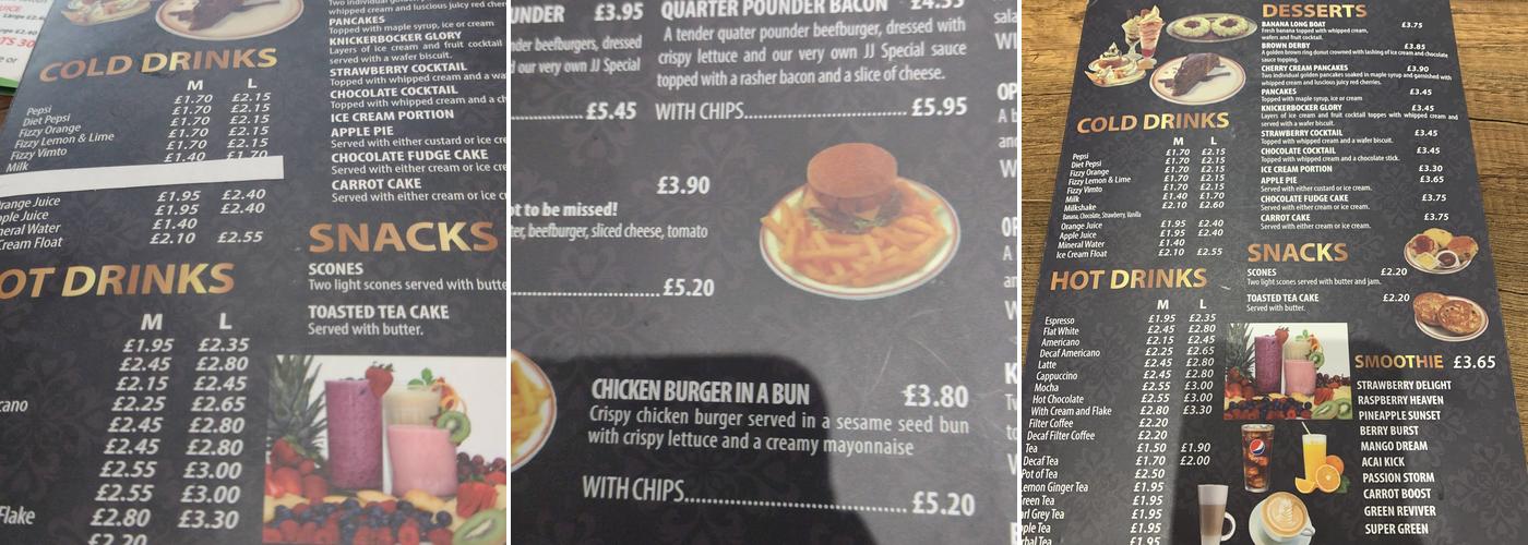 Jenny's Cafe and Bistro Menu