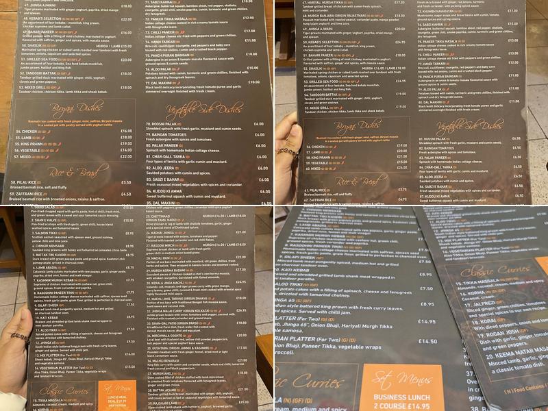 The Vine and Spice Menu