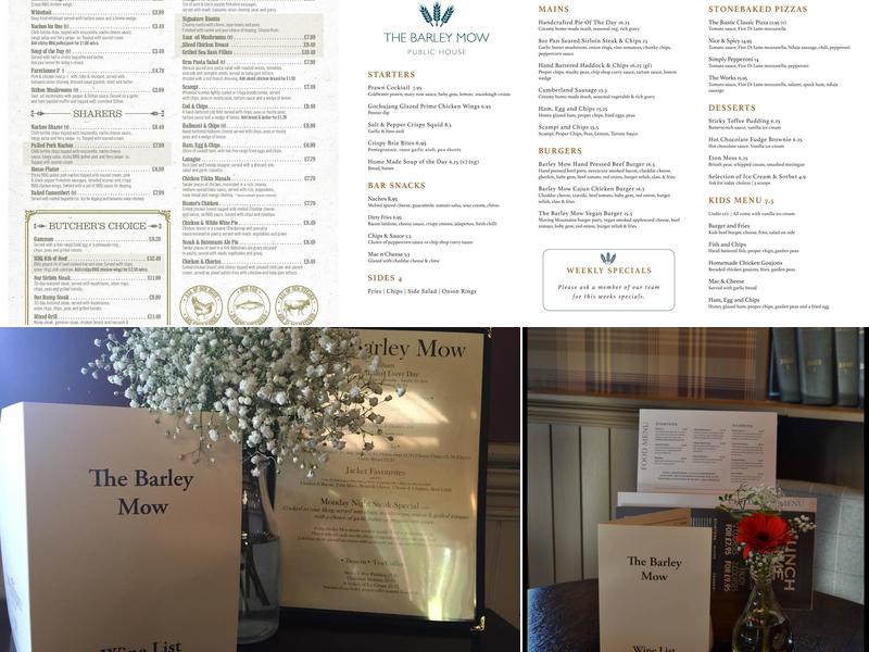 Barley Mow Menu