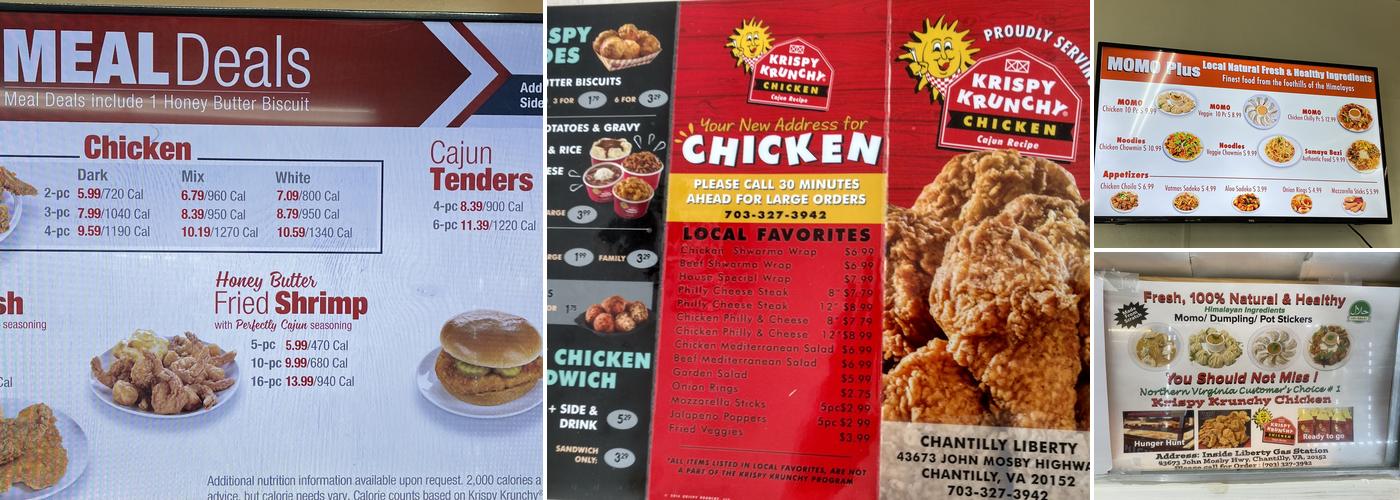 Krispy Krunchy Chicken Menu