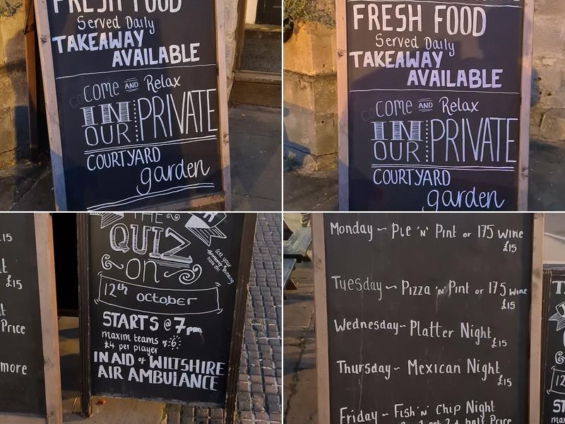 The Mermaid Inn Menu