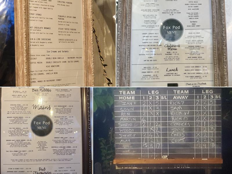 The Fox Inn Menu