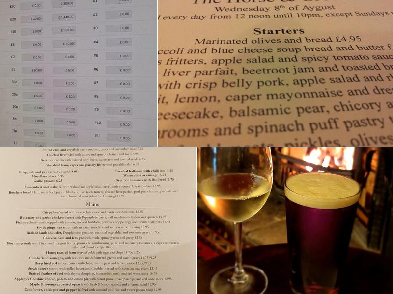 The Horse & Groom Menu