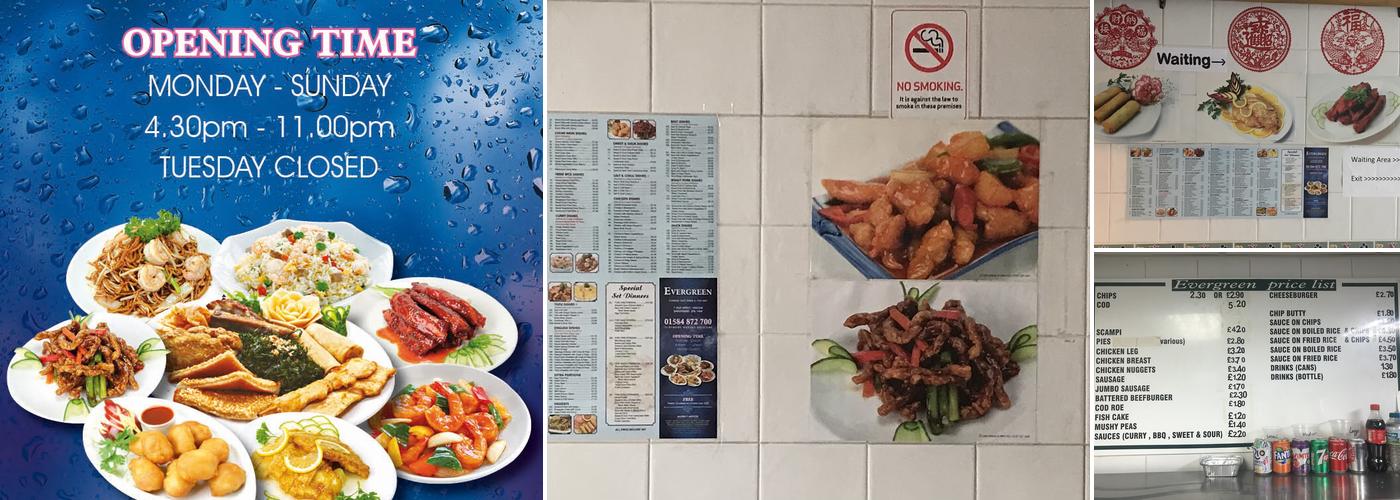 Evergreen Fish Bar Menu