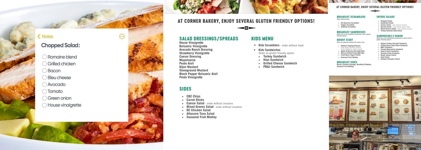 Corner Bakery Cafe Menu