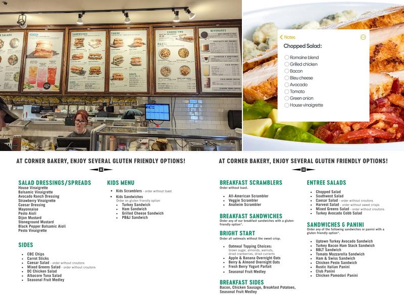 Corner Bakery Cafe Menu