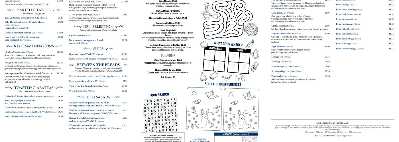 Bridgemere Garden Centre Menu