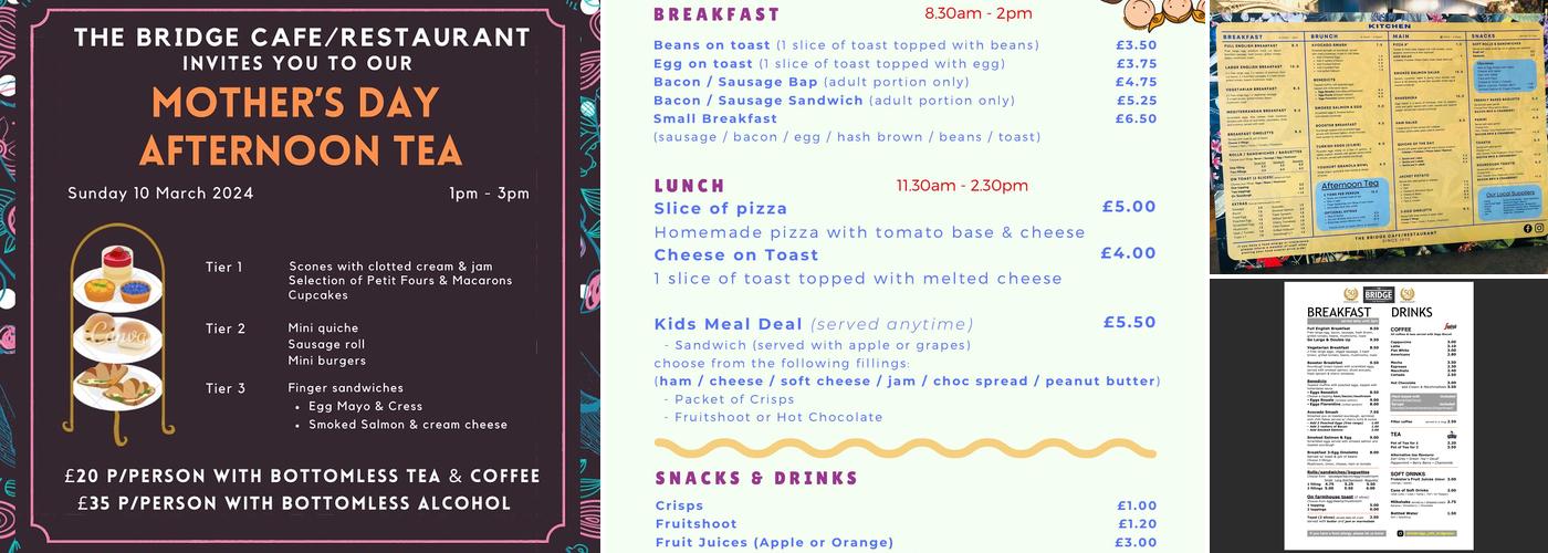 The Bridge Cafe/Restaurant Menu