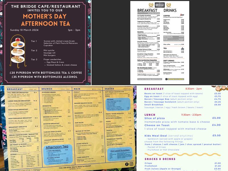 The Bridge Cafe/Restaurant Menu