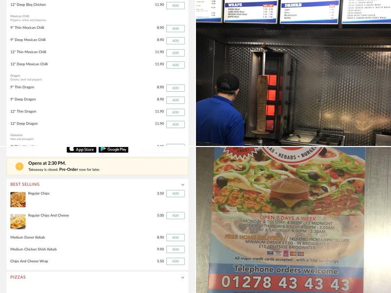 Pizza Choice and Best Kebab Menu